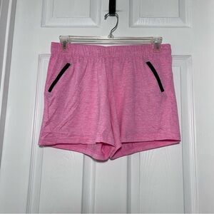 Liberty Pro Pink Athletic Shorts with Black Zip Close Pockets